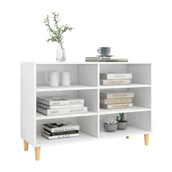 Aparador Margot 6 módulos diseño minimalista blanco 70x103,5x35 cm