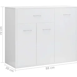 Aparador Miyama 3 puertas + 1 cajón 70x88x30 cm