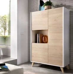 Aparador Ness 3 puertas con compartimento 135x81x43 cm