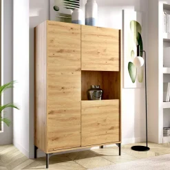Aparador Ness 3 puertas con compartimento 135x81x43 cm