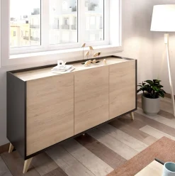Aparador Ness con 3 puerta 75x155x43 cm