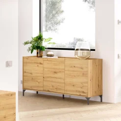 Aparador Ness con 3 puerta 75x155x43 cm