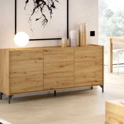 Aparador Ness con 3 puerta 75x155x43 cm