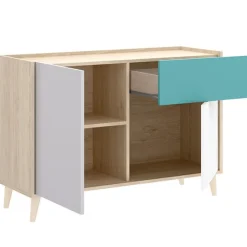 Aparador Nova 2 puertas con cajón multicolor 75x105x43 cm