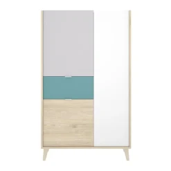 Aparador Nova 3 puertas y cajón multicolor 137x80x43 cm