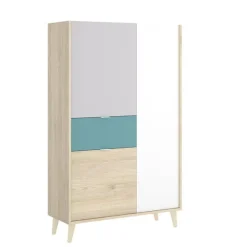 Aparador Nova 3 puertas y cajón multicolor 137x80x43 cm