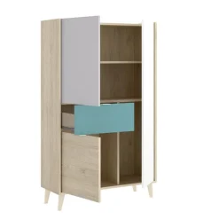 Aparador Nova 3 puertas y cajón multicolor 137x80x43 cm