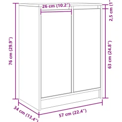 Aparador Nube 2 puertas blanco 76x57x34 cm