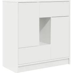Aparador Oval 2 puertas + 2 cajones + compartimento blanco 74,5x70,5x34 cm