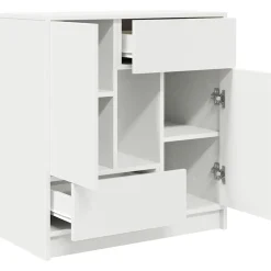 Aparador Oval 2 puertas + 2 cajones + compartimento blanco 74,5x70,5x34 cm