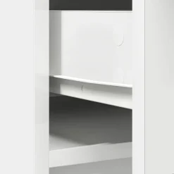 Aparador Oval 2 puertas + 2 cajones + compartimento blanco 74,5x70,5x34 cm