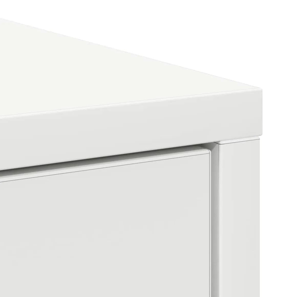 Aparador Oval 2 puertas + 2 cajones + compartimento blanco 74,5x70,5x34 cm