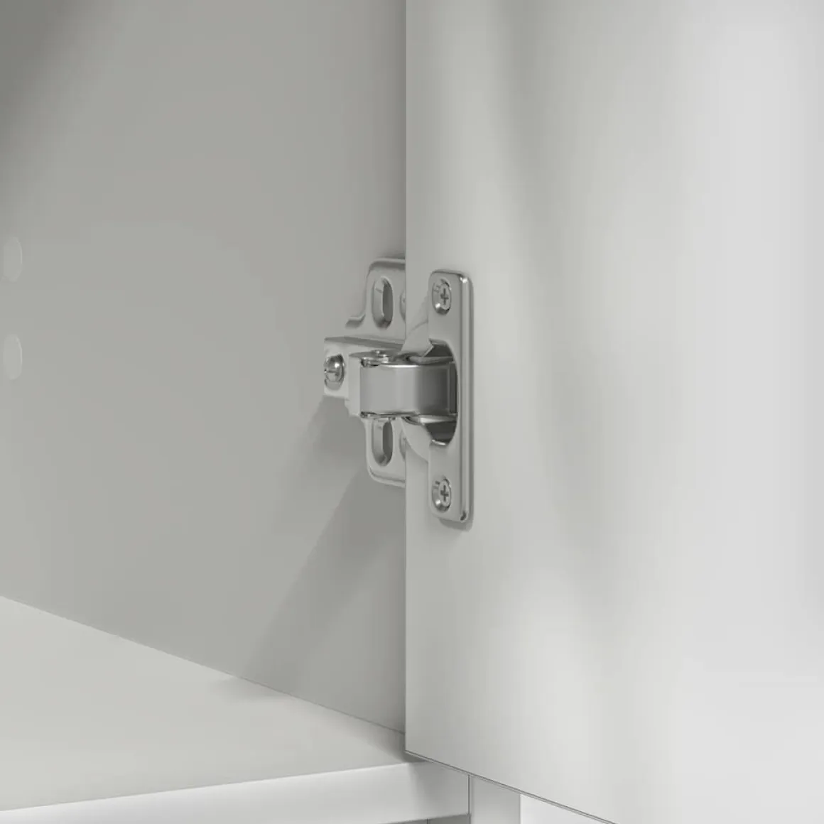 Aparador Oval 2 puertas + 2 cajones + compartimento blanco 74,5x70,5x34 cm