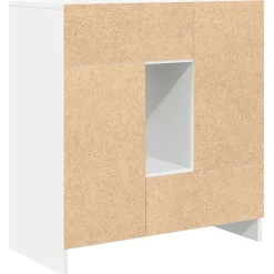 Aparador Oval 2 puertas + 2 cajones + compartimento blanco 74,5x70,5x34 cm
