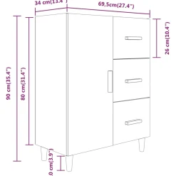 Aparador Prime 90x69,5x34 cm