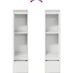 Aparador Ralphie armario + cajón blanco 119,5x29,5x34 cm