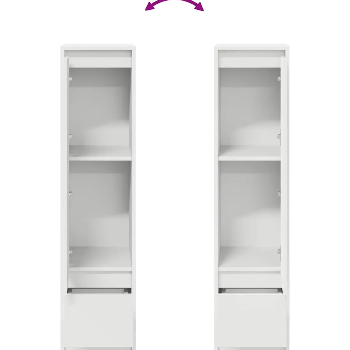 Aparador Ralphie armario + cajón blanco 119,5x29,5x34 cm