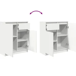 Aparador Rampa 2 puertas + cajón blanco 84x71x35 cm
