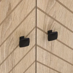 Aparador Ricote Homcom 2 puertas natural 80x80x29,5 cm