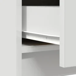Aparador Risco puerta + 3 cajones blanco 65x71x35 cm