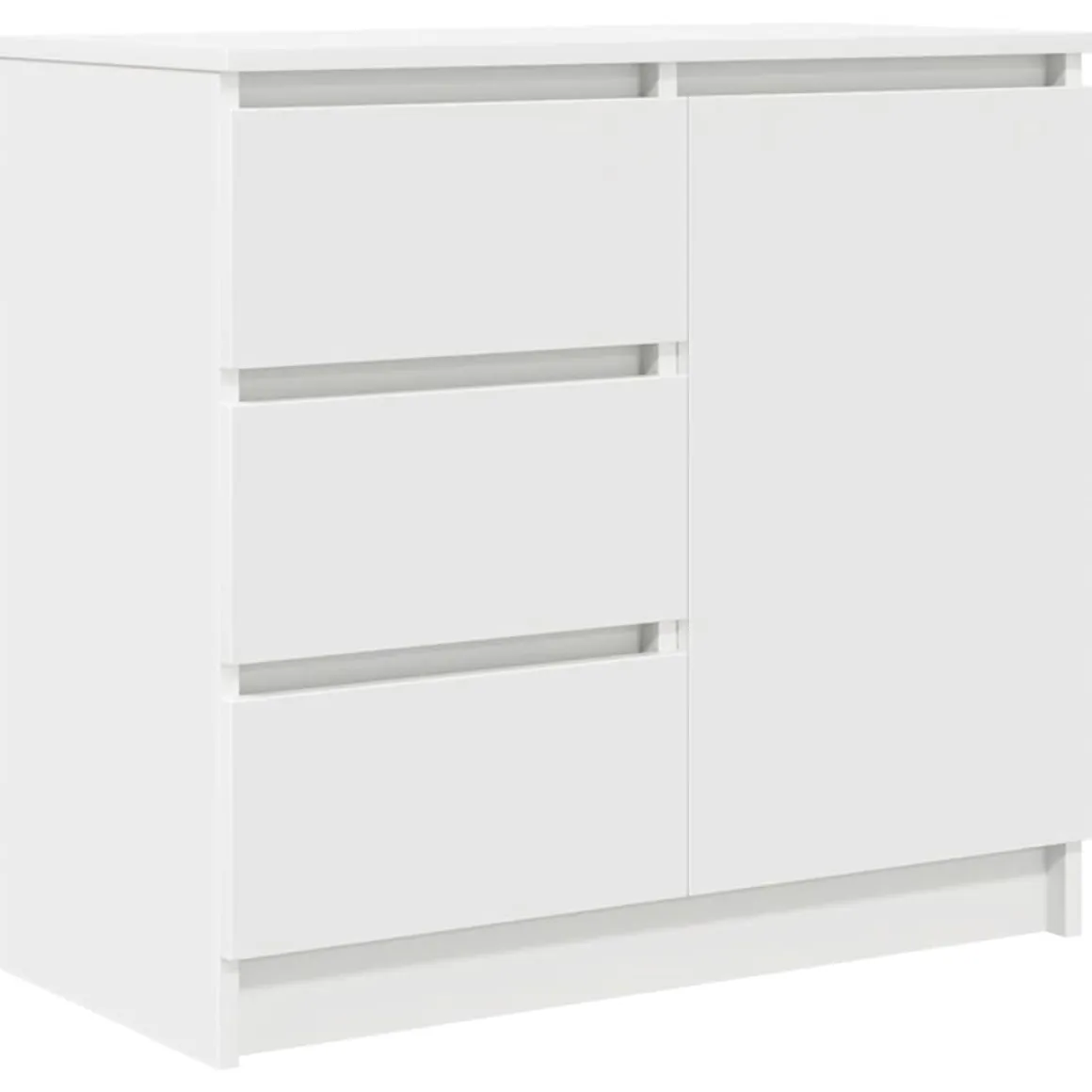 Aparador Risco puerta + 3 cajones blanco 65x71x35 cm