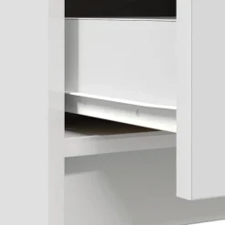 Aparador Rizo puerta + 4 cajones blanco 84x71x35 cm
