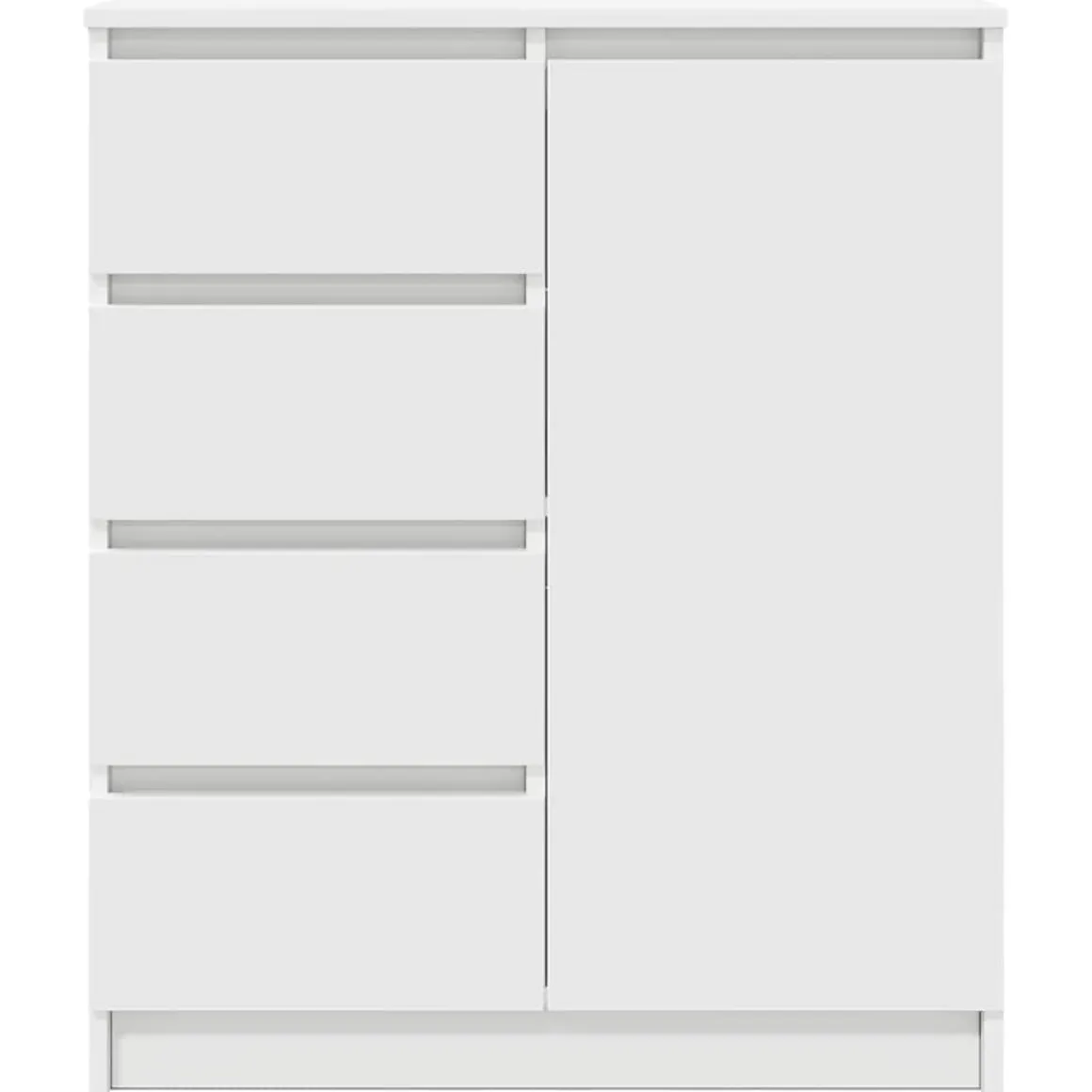 Aparador Rizo puerta + 4 cajones blanco 84x71x35 cm