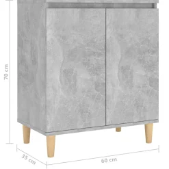 Aparador Río 2 puertas patas madera 70x60x35 cm