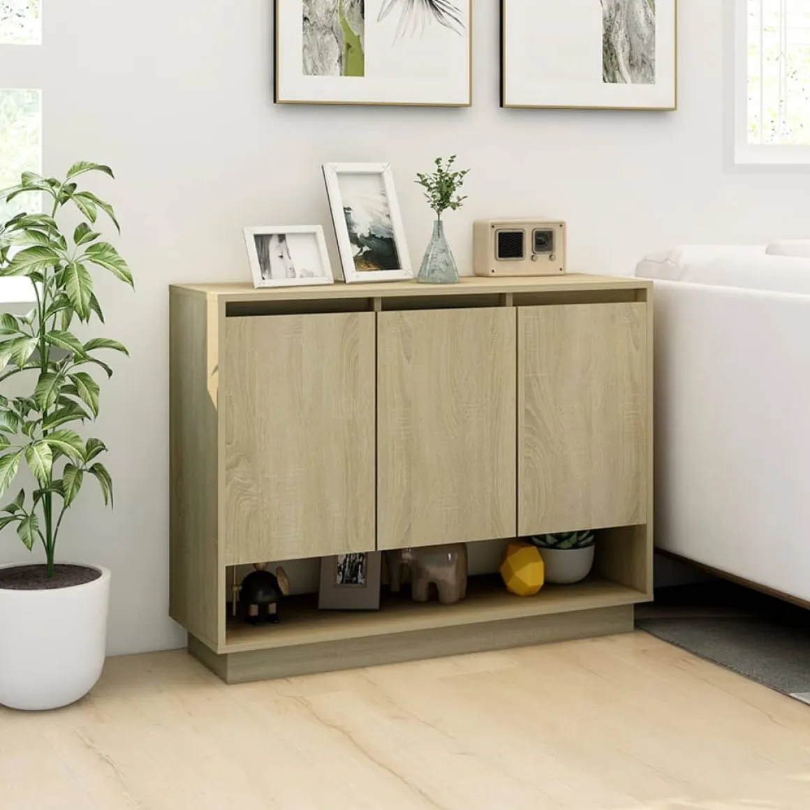 Aparador Roma 3 puertas + estante 75x97x31 cm