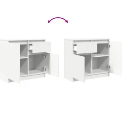 Aparador Rumba 2 puertas + cajón blanco 65x71x35 cm