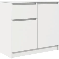 Aparador Rumba 2 puertas + cajón blanco 65x71x35 cm