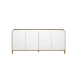 Aparador Sky 4 puertas blanco/natural 77,5x180x39,2 cm