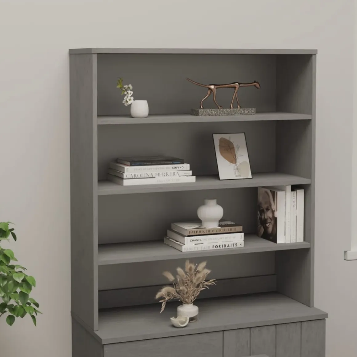 Aparador superior Hamar 3 niveles madera de pino 100x90x30 cm