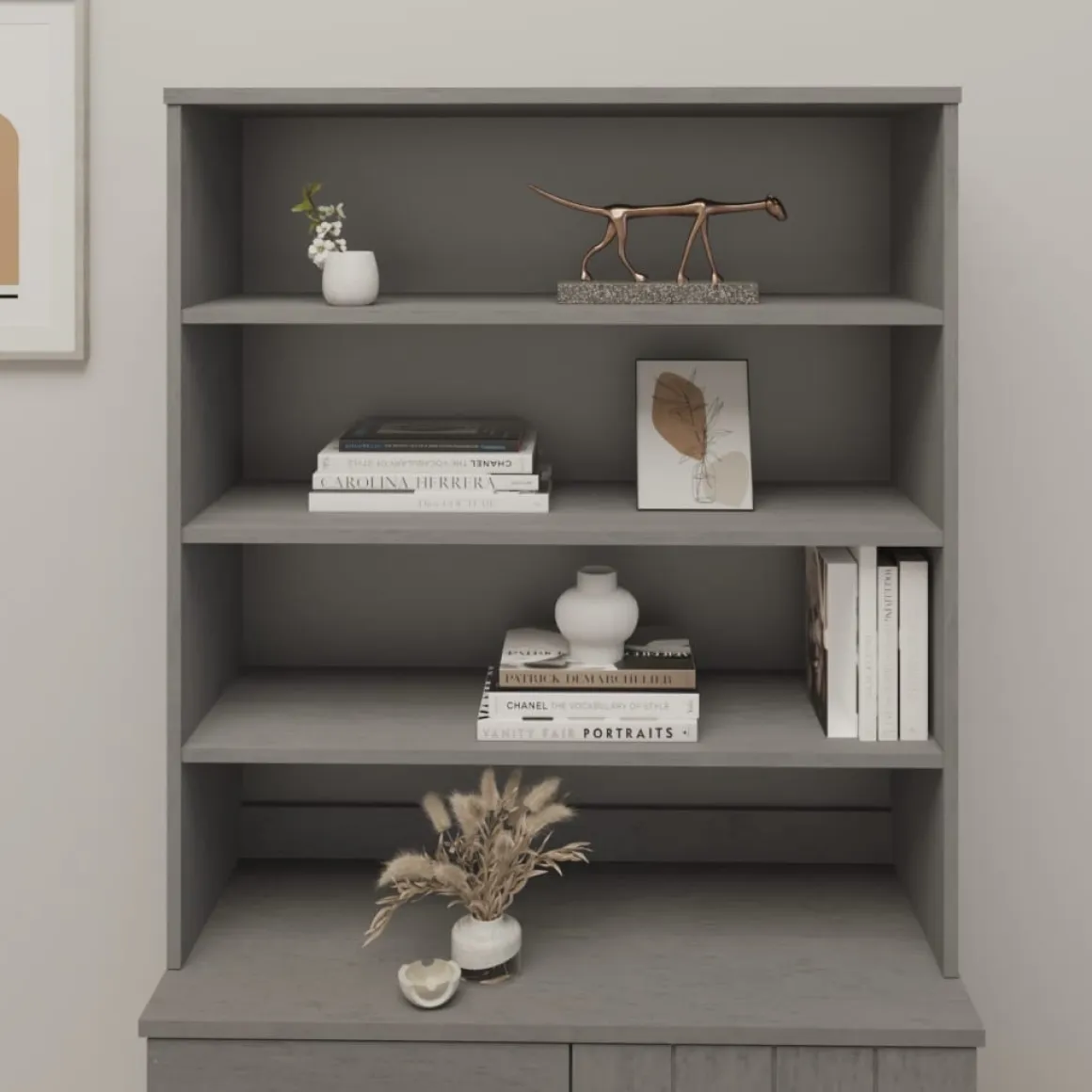 Aparador superior Hamar 3 niveles madera de pino 100x90x30 cm