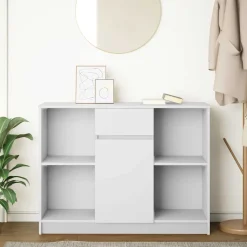 Aparador Tundra 4 compartimentos + cajón + puerta blanco 76x101x35 cm