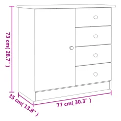 Aparador Turia 4 cajones + 1 puerta 73x77x35 cm
