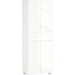 Aparador Viento Homcom 4 puertas + 2 cajones blanco 170x60x35 cm