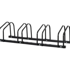 Aparcamiento para bicicletas Eloy Homcom 4 plazas negro 27x110x33 cm