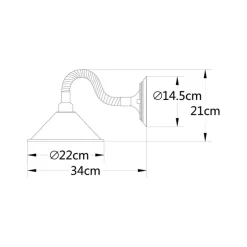 Aplique Soga Lumit 40W marrón 23x22x35 cm