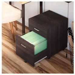 Archivador Vinsetto 2 cajones + ruedas negro 55,6x40x45 cm