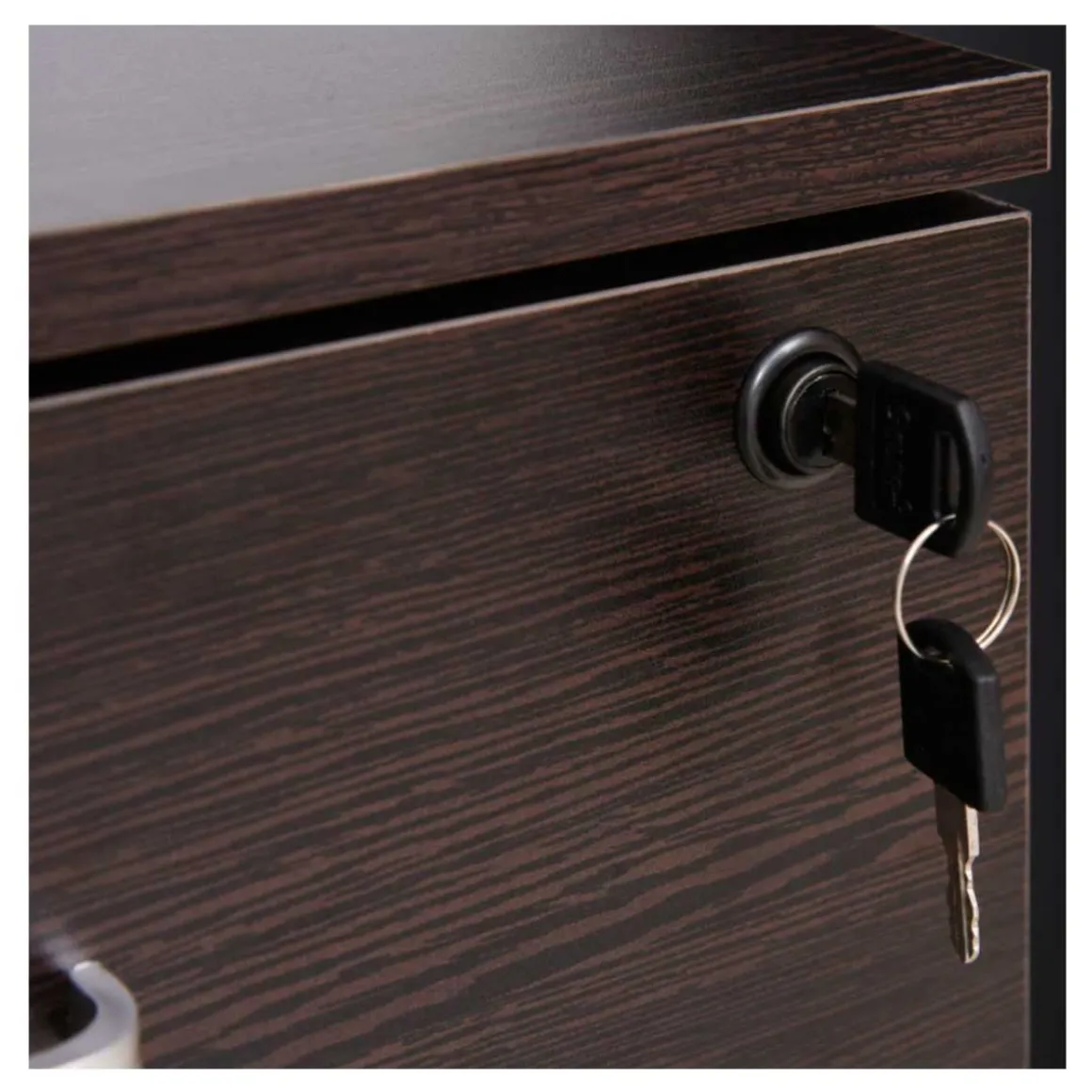 Archivador Vinsetto 2 cajones + ruedas negro 55,6x40x45 cm