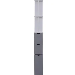 Armario alto de baño blanco/gris 15x33x136 cm