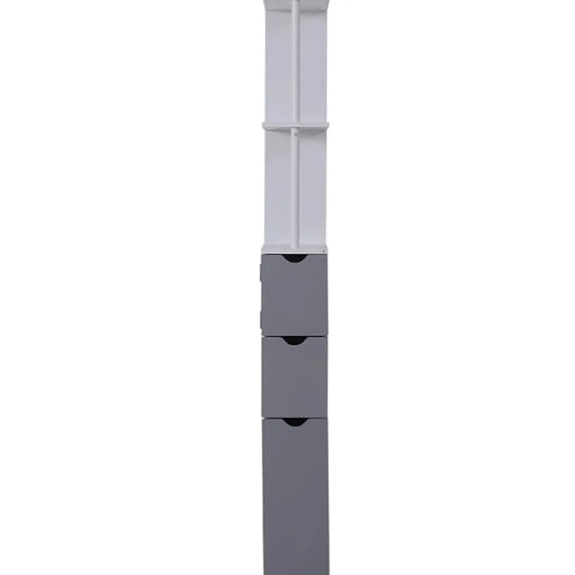 Armario alto de baño blanco/gris 15x33x136 cm