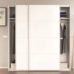 Armario Arya 2 puertas correderas blanco Artik 200x150x60 cm