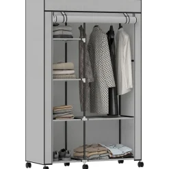 Armario Aurora Homcom 6 estantes 162,5x103x43 cm