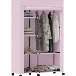 Armario Aurora Homcom 6 estantes 162,5x103x43 cm