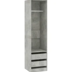 Armario auxiliar Arco 2 cajones + barra para colgar 200x50 cm