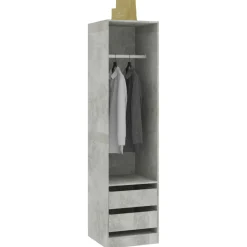 Armario auxiliar Arco 2 cajones + barra para colgar 200x50 cm