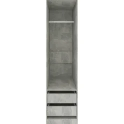 Armario auxiliar Arco 2 cajones + barra para colgar 200x50 cm