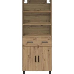 Armario auxiliar Babi 2 puertas + 2 cajones + 3 estantes roble 180x69,5x32,5 cm